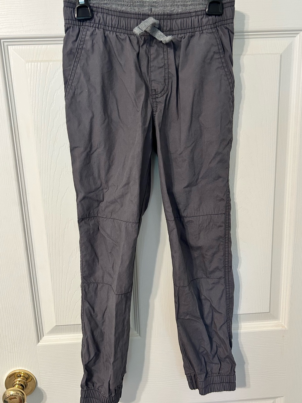 Boys, Carter's, Charcoal Gray Drawstring Joggers Pants, Size 7